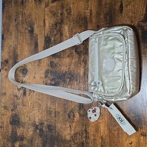 NWT Kipling Silver Sabien Crossbody